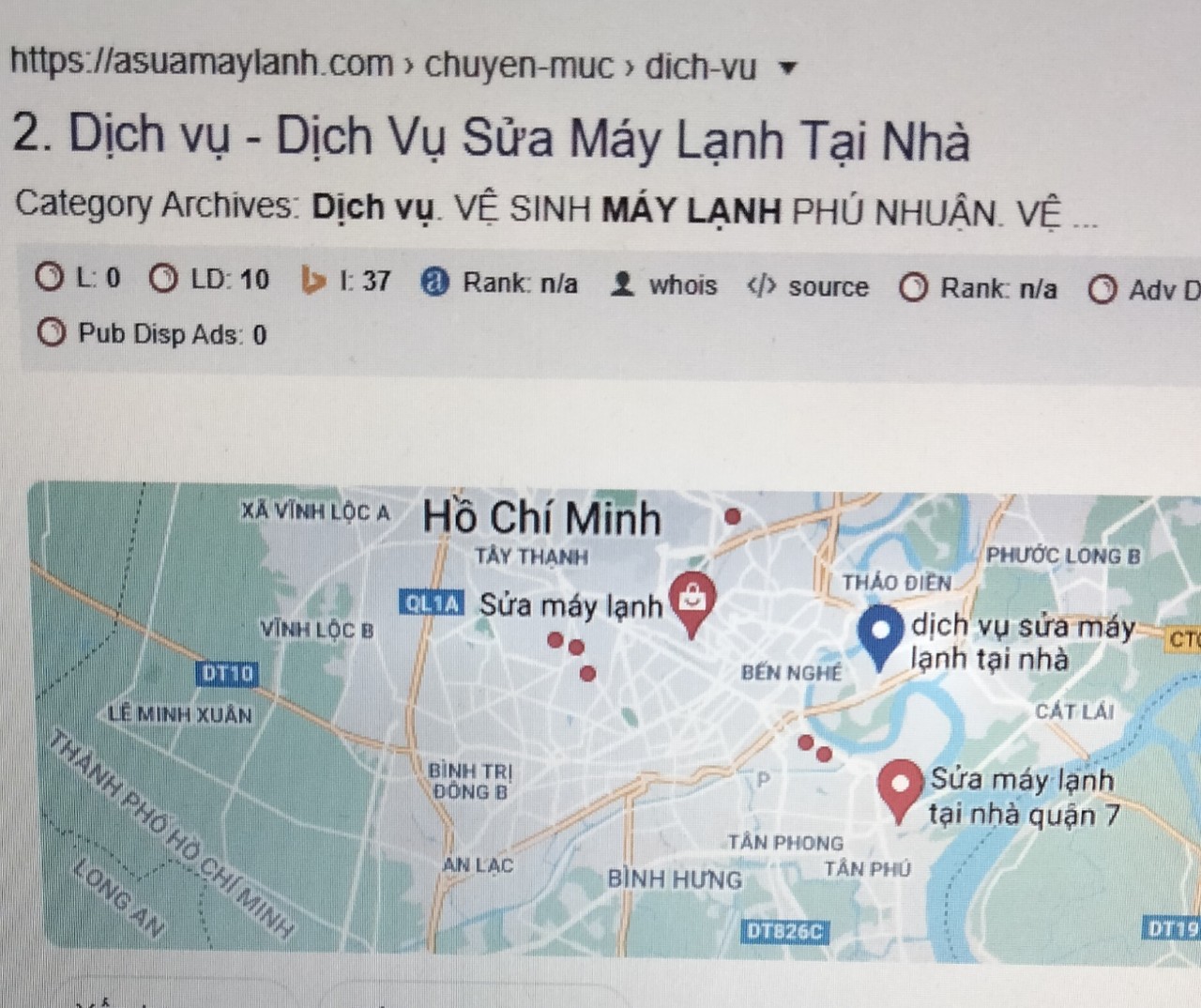 Cách tìm kiếm dịch vụ nhanh trên google ( Điện Lạnh Bình Minh )